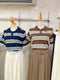 Polo Collar Stripes Shirts